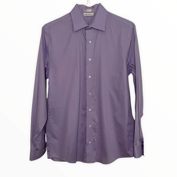 Kenneth Cole Slim Fit Stretch Purple Button Down - Picture 1 of 4